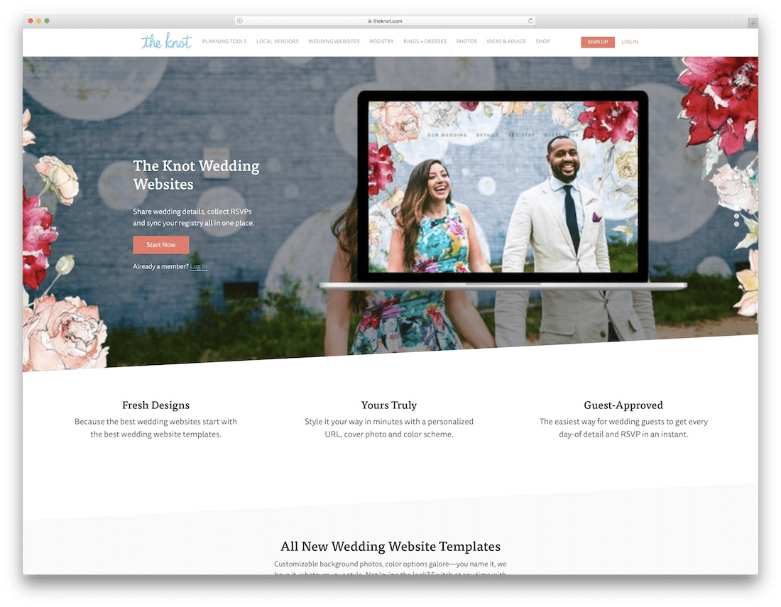 Select the best wedding website builder